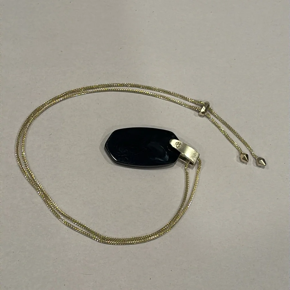 Kendra Scott Inez Necklace in Black Opaque